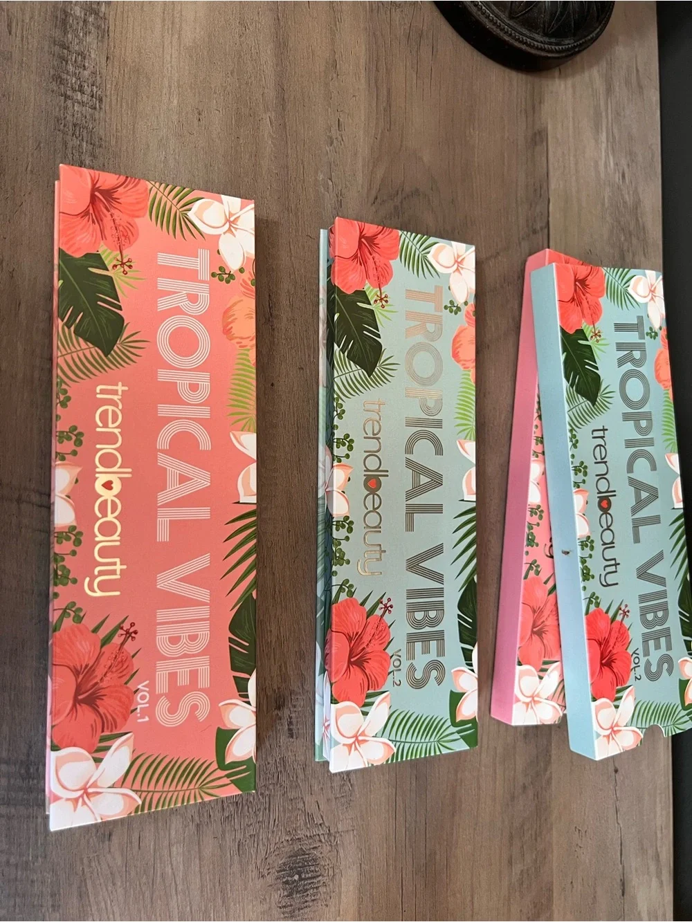 Lot of 2 TrendBeauty Eyeshadow Palettes Tropical Vibes vol. 1 & vol. 2